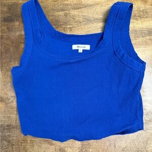 Madewell Royal Blue Ribbed Tank Top